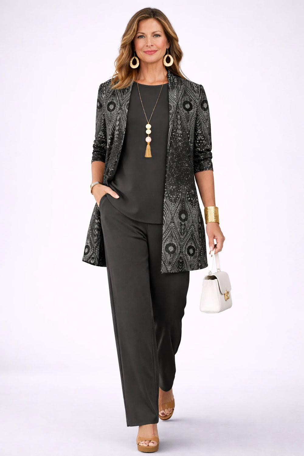 Beatrix – Black Paisley Three-Piece Set - view 2