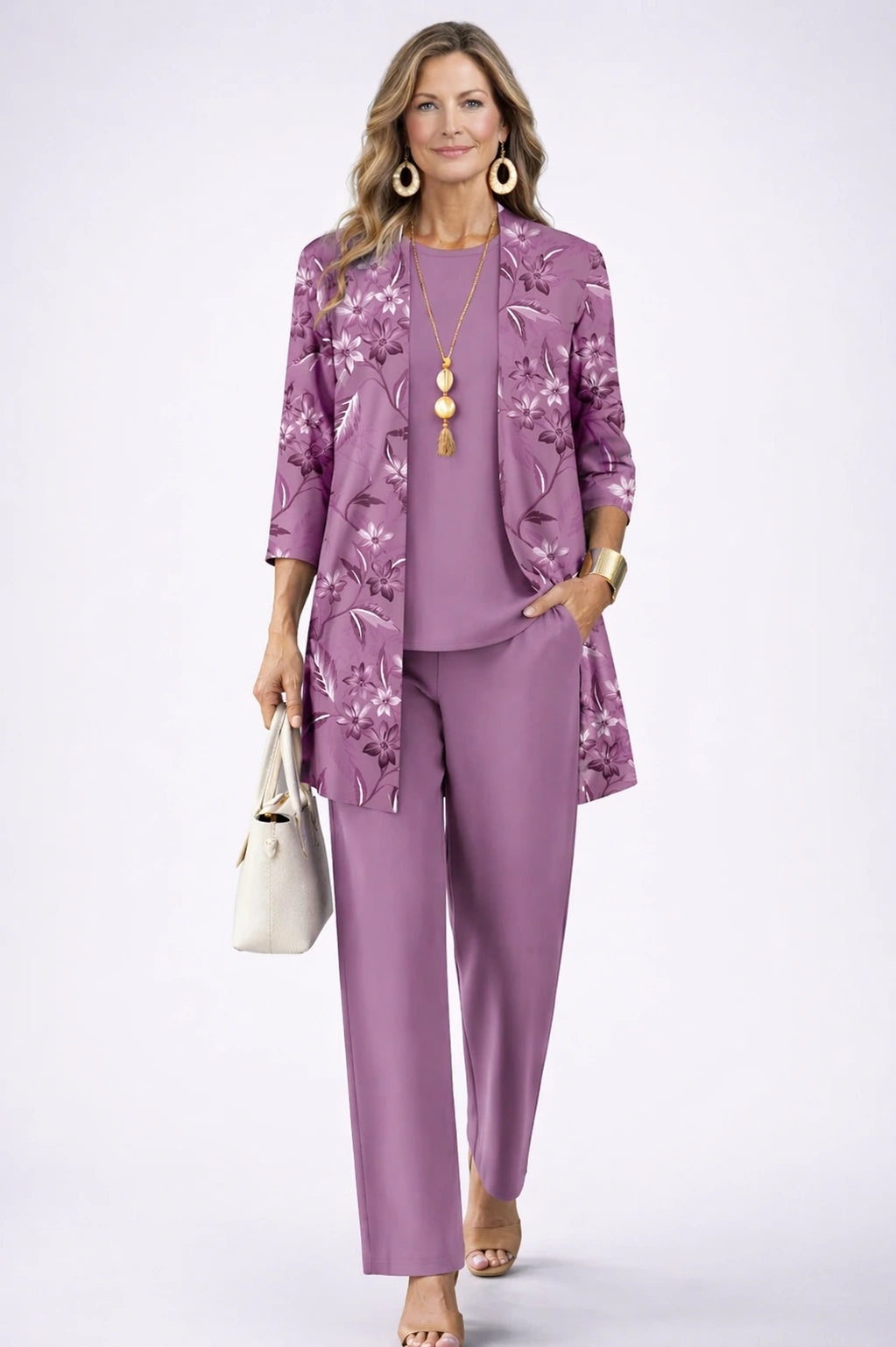 Felicity – Lilac Floral Three-Piece Set - view 1