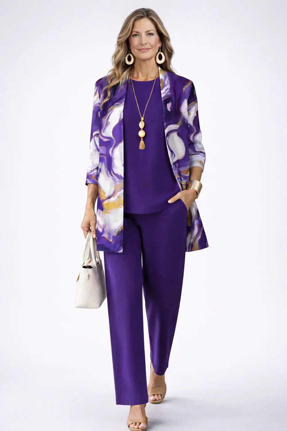 Annabel – Violet Swirl Three-Piece Set - view 1