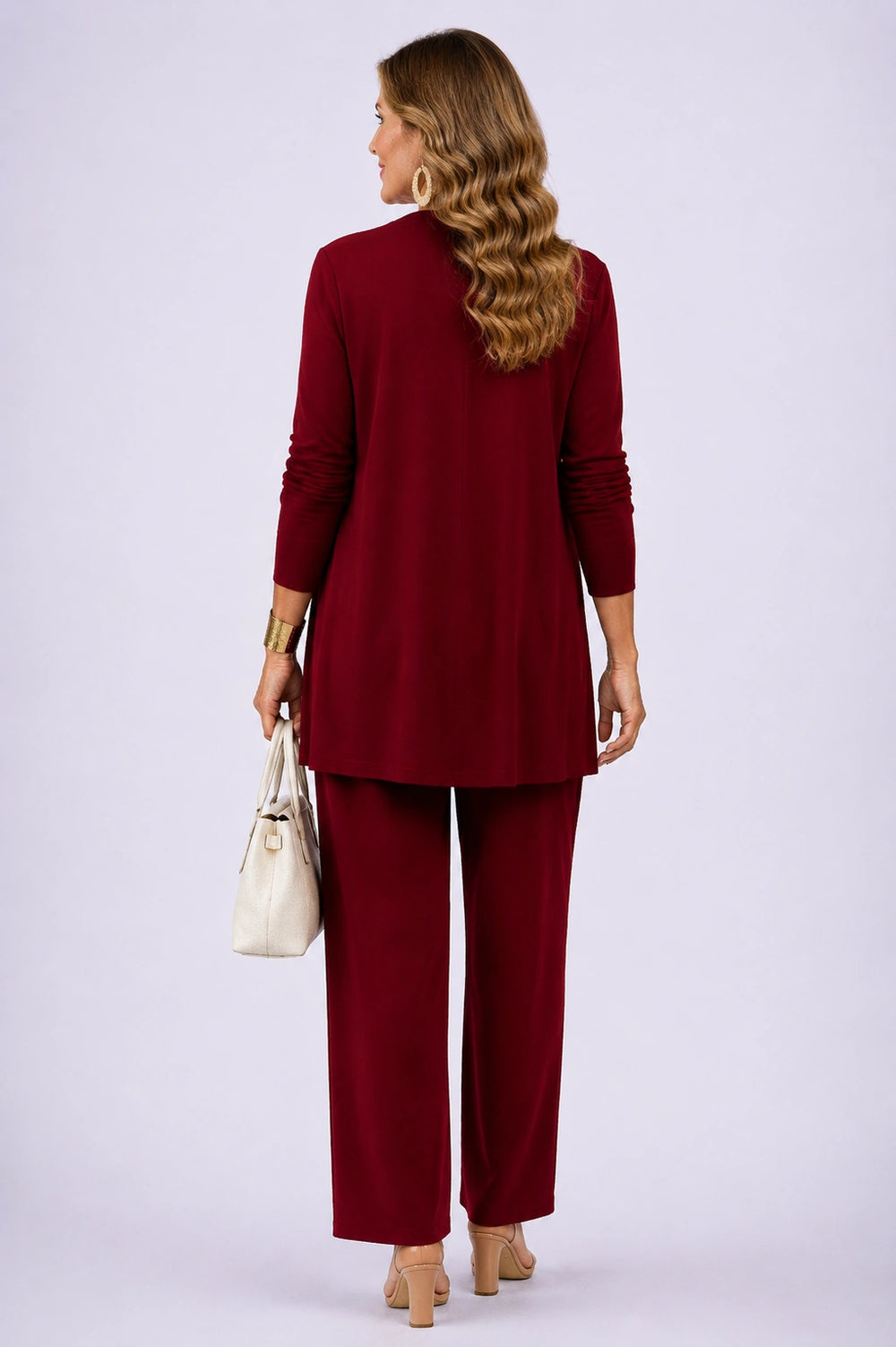 Cecily – Burgundy Floral Three-Piece Set - view 2