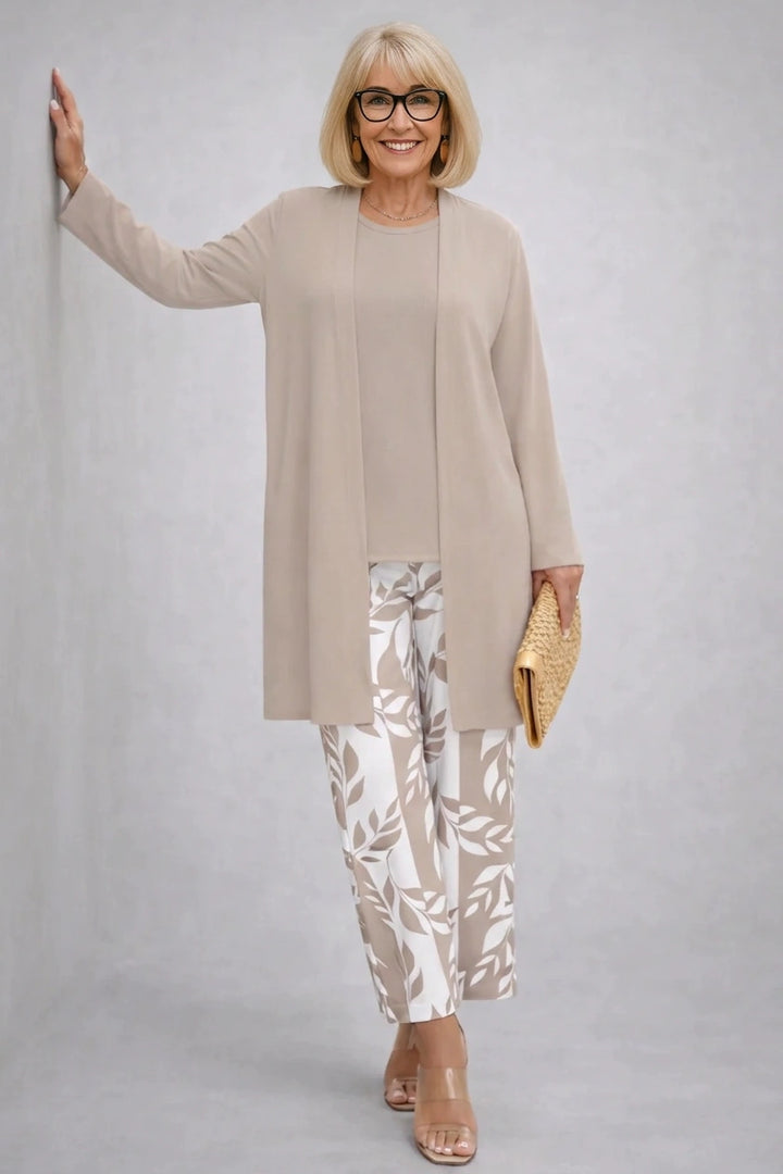 Gwendolyn – Cream Botanical Three-Piece Set - view 1