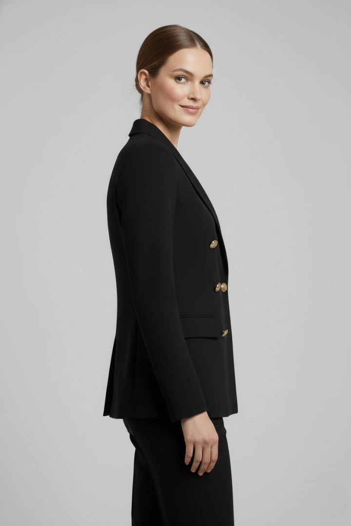 Audrey – Double-Breasted Gold Button Blazer