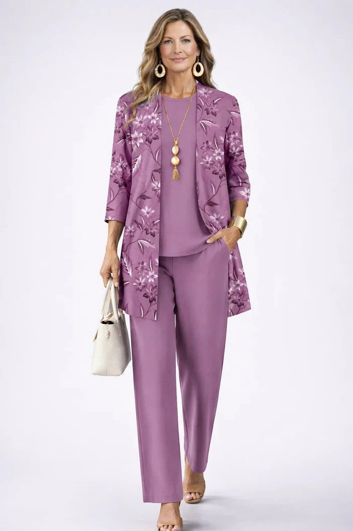 Jenilyn - Classic Elegance Three-Piece Set - Purple