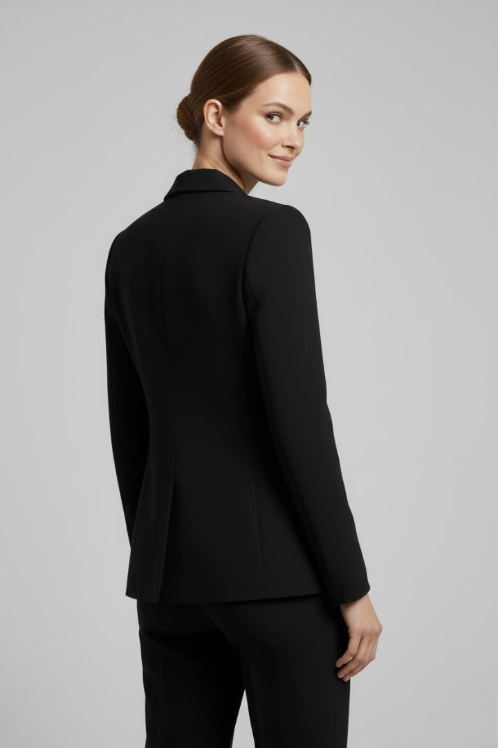 Audrey – Double-Breasted Gold Button Blazer