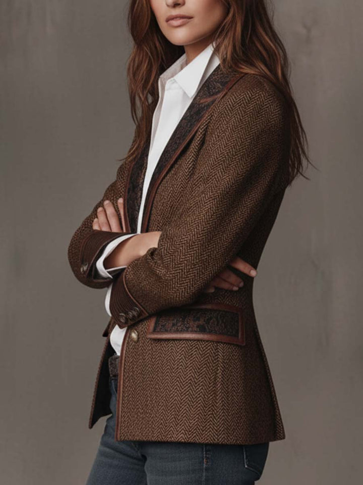 Wynnifred – Tweed Paisley Statement Blazer