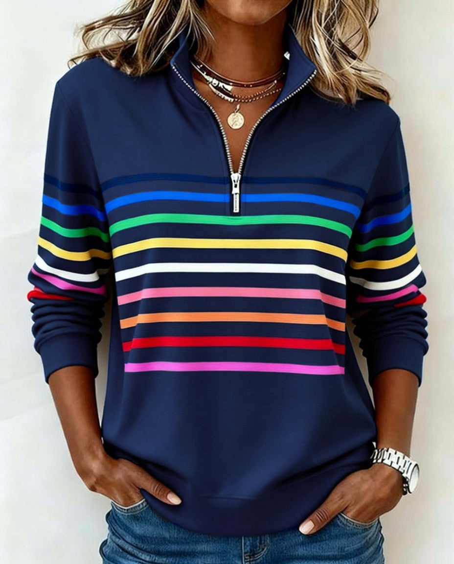 Maggie – Casual Multicolor Stripe Pullover