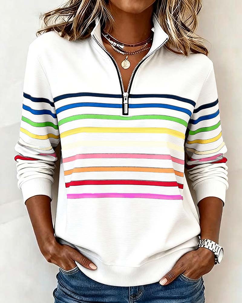 Maggie – Casual Multicolor Stripe Pullover