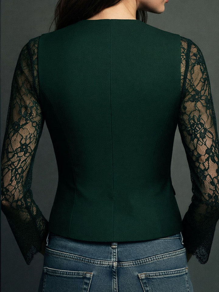 Odalys – Lace-Sleeve Tailored Blazer