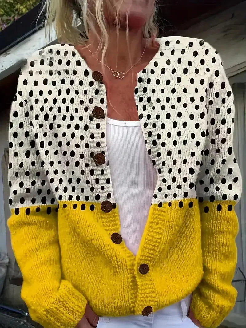 Junella™ | Vintage Print Cardigan - cover