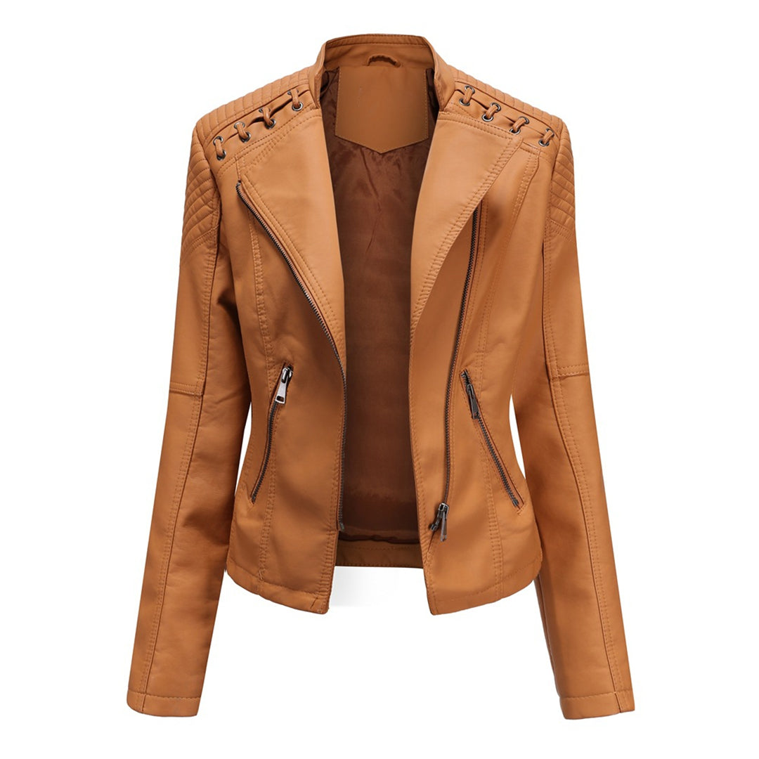 Marguerite™ – Asymmetrical Grommet Moto Jacket
