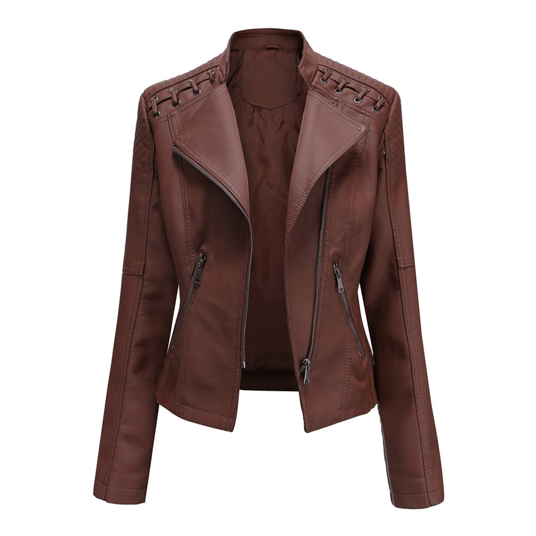 Marguerite™ – Asymmetrical Grommet Moto Jacket