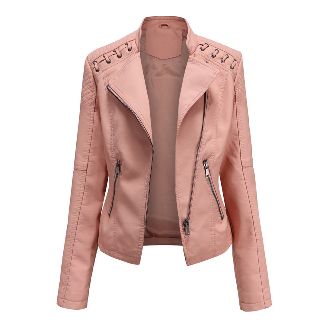 Marguerite™ – Asymmetrical Grommet Moto Jacket