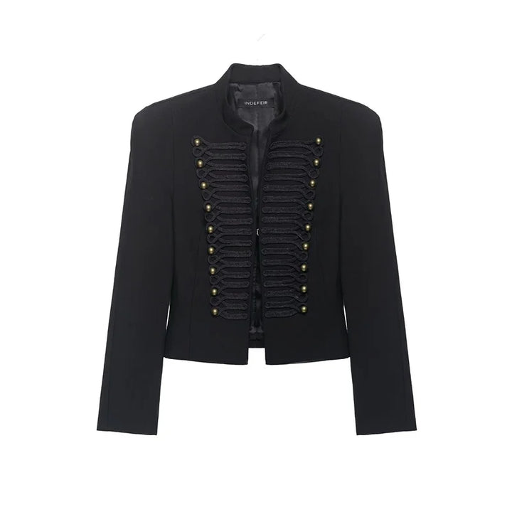 Josephine - Regal Cord Button Military Jacket