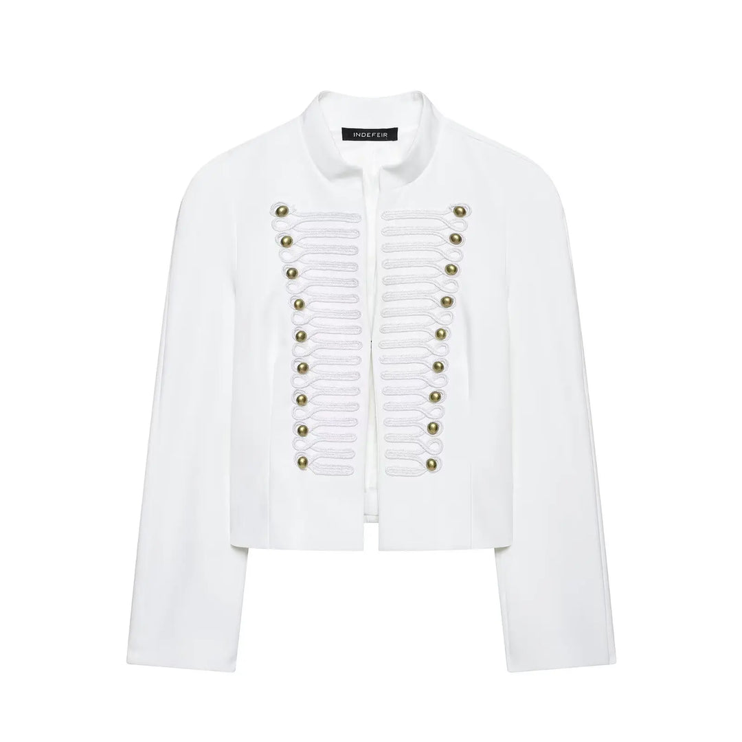 Josephine - Regal Cord Button Military Jacket