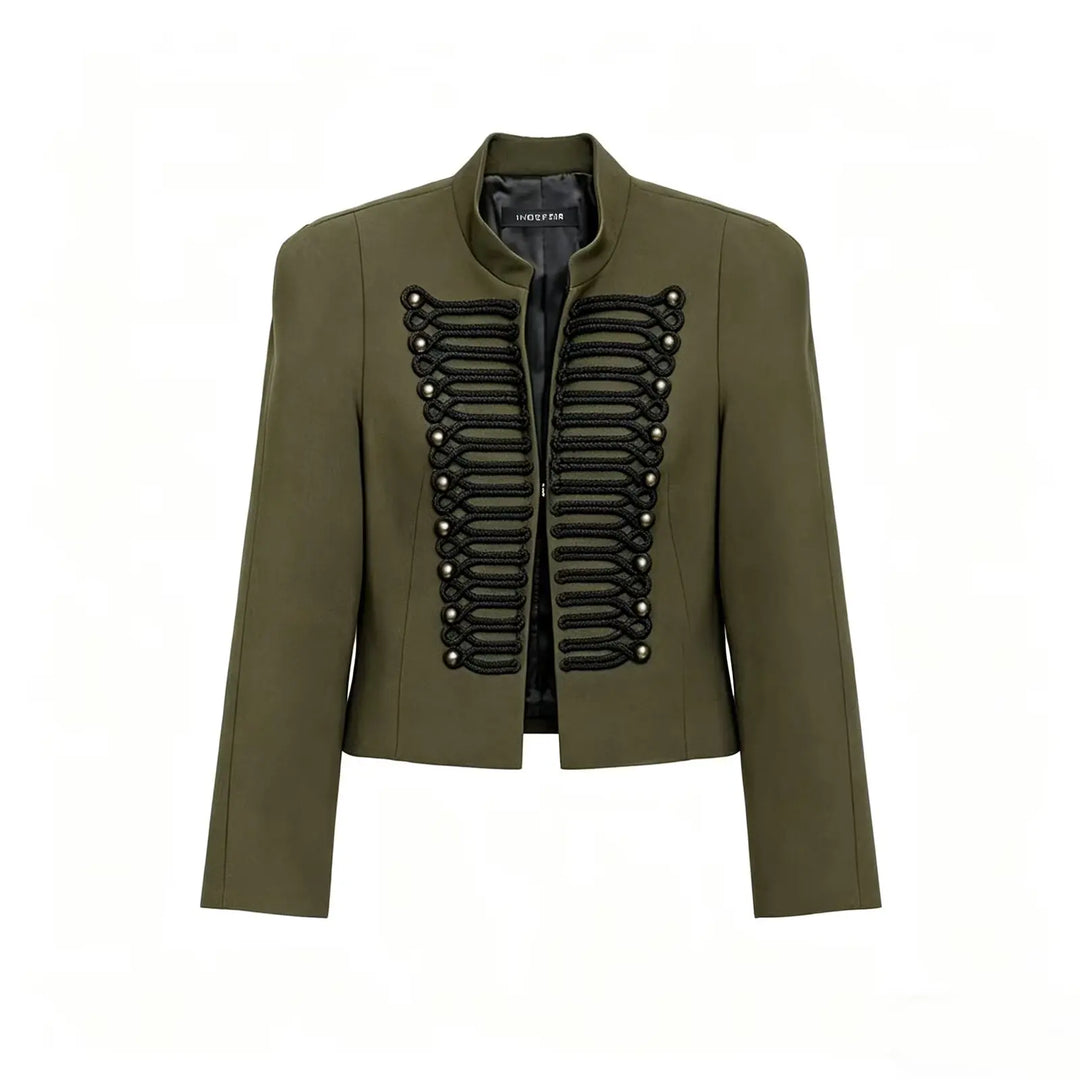 Josephine - Regal Cord Button Military Jacket