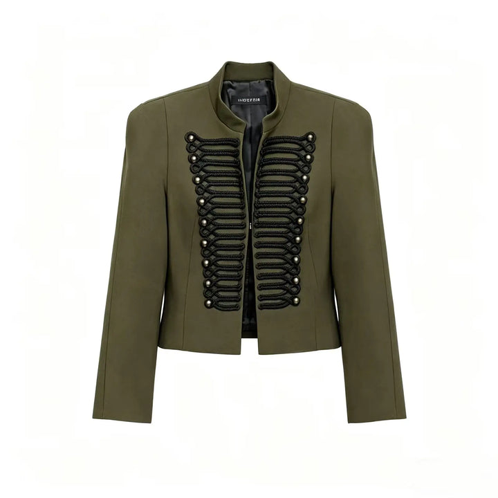 Josephine - Regal Cord Button Military Jacket