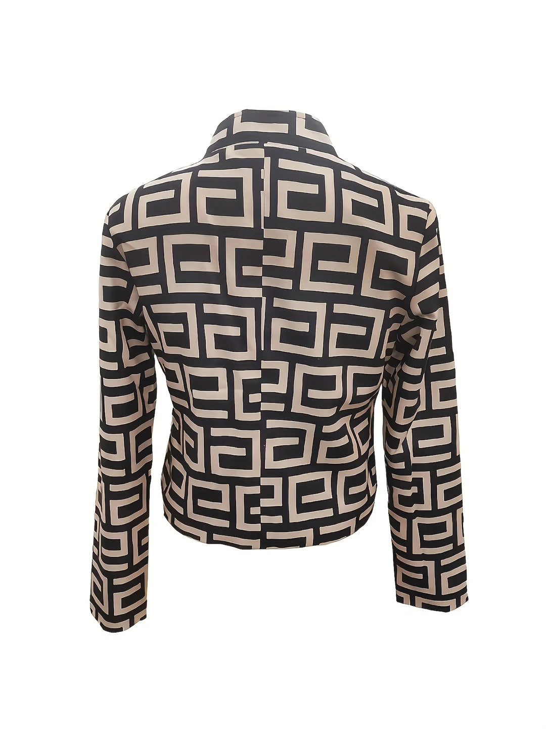 Nadia – Graphic Maze-Print Blazer
