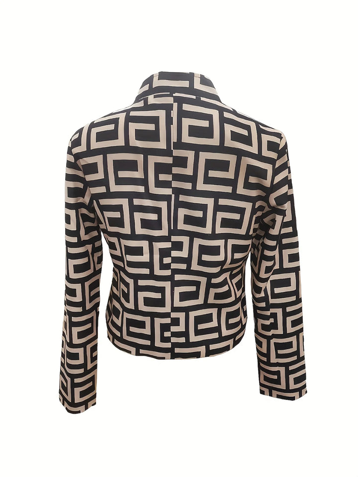 Nadia – Graphic Maze-Print Blazer