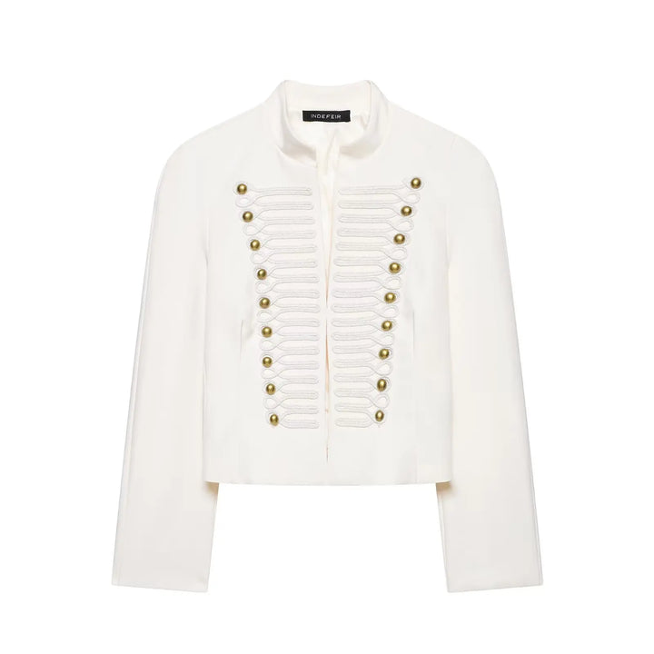 Josephine - Regal Cord Button Military Jacket