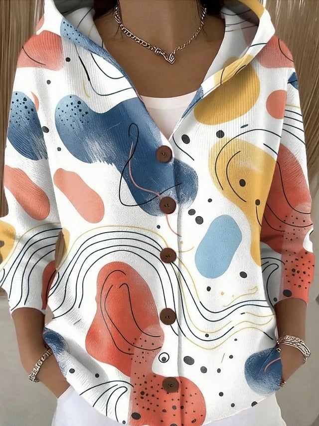 Mosaic – Artisan Print Hooded Cardigan
