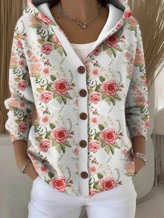 Mosaic – Artisan Print Hooded Cardigan
