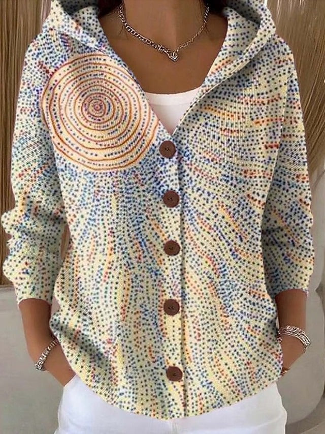Mosaic – Artisan Print Hooded Cardigan