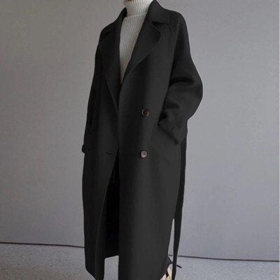 Eleanor – Longline Double-Breasted Coat