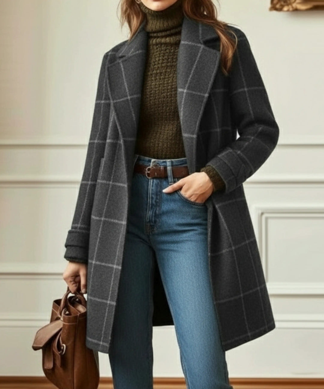 Jennifer - Wool Check Coat