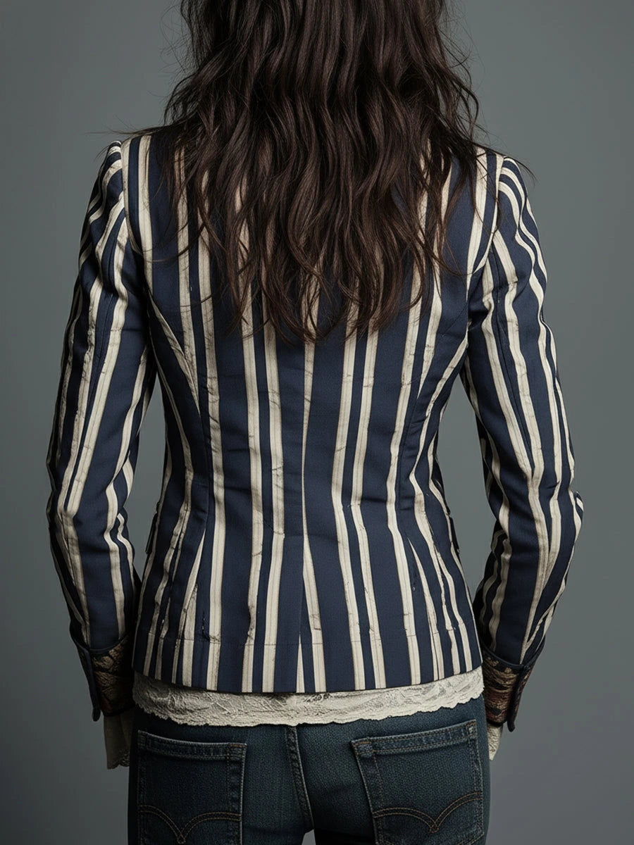 Corinne – Bohemian Striped Blazer