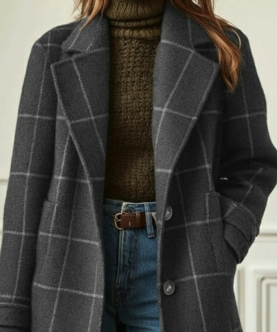 Jennifer - Wool Check Coat
