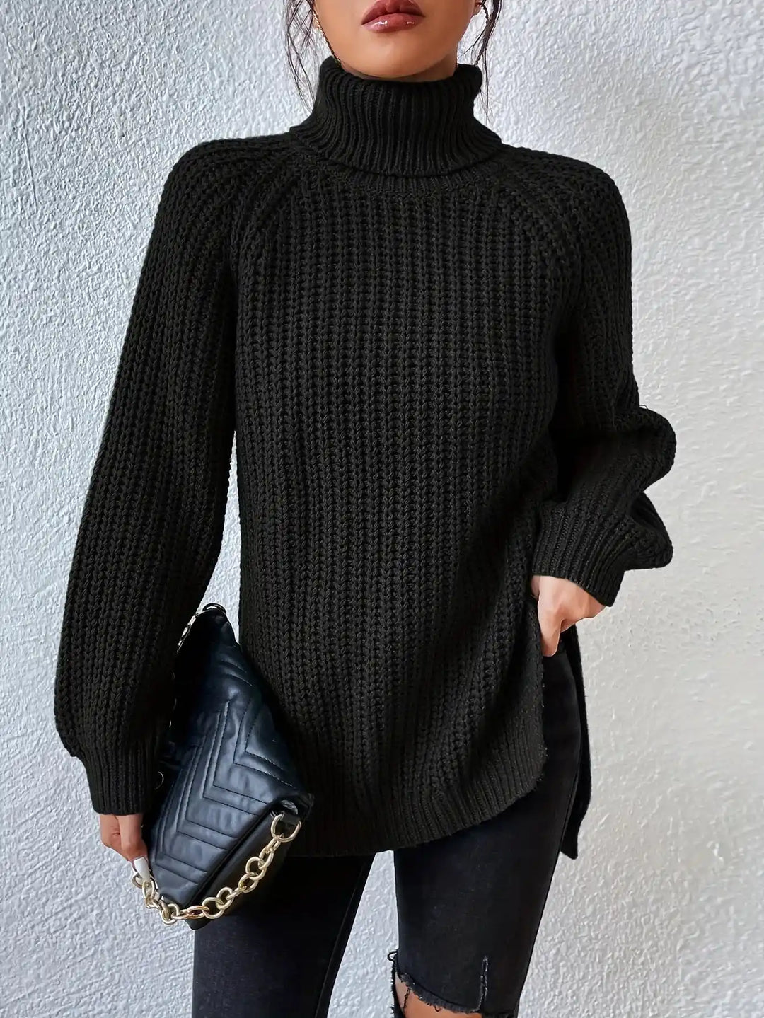 Sienna – Ribbed Turtleneck Sweater