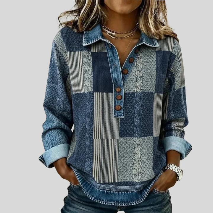 Meridell - Colorblock Print Sweatshirt