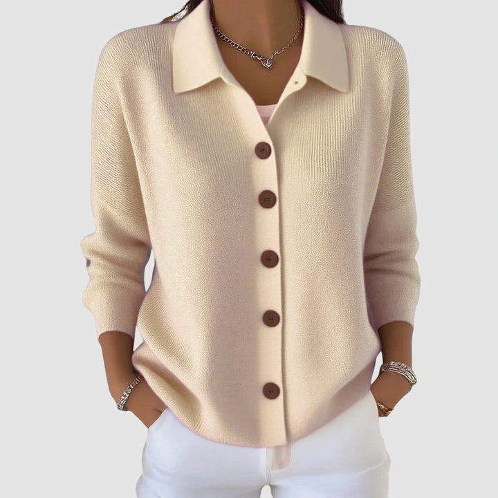 Nadia – Collared Knit Button-Down