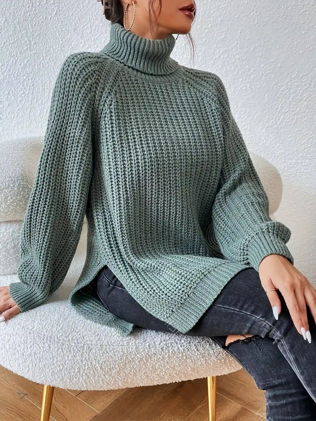 Sienna – Ribbed Turtleneck Sweater