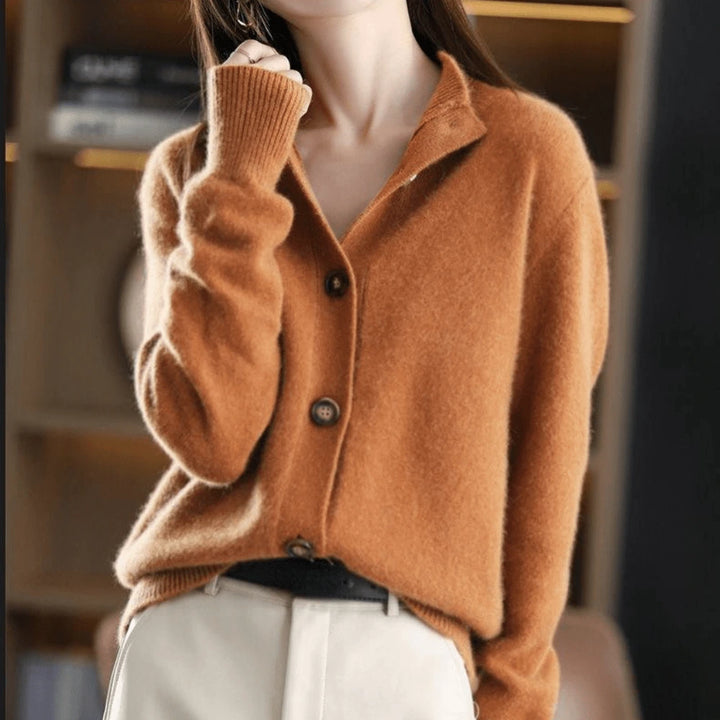 Annie – Cashmere Collared Cardigan