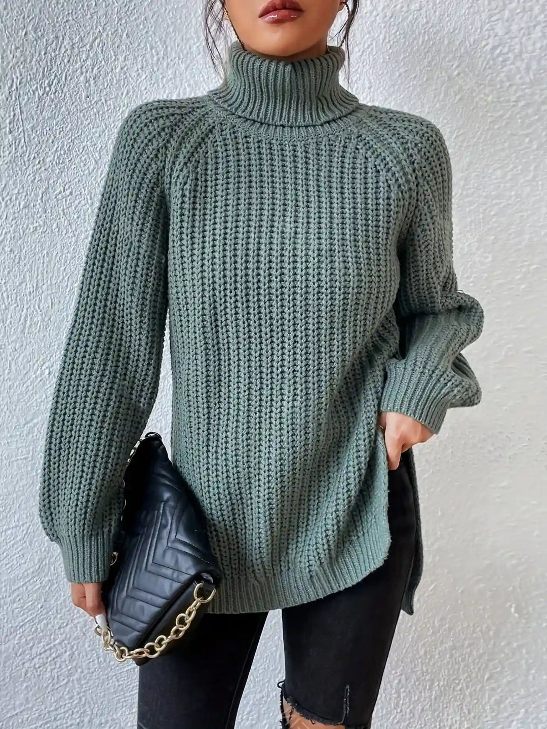 Sienna – Ribbed Turtleneck Sweater