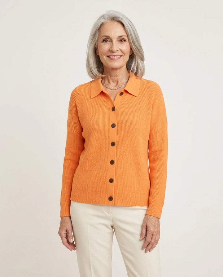 Nadia – Collared Knit Button-Down