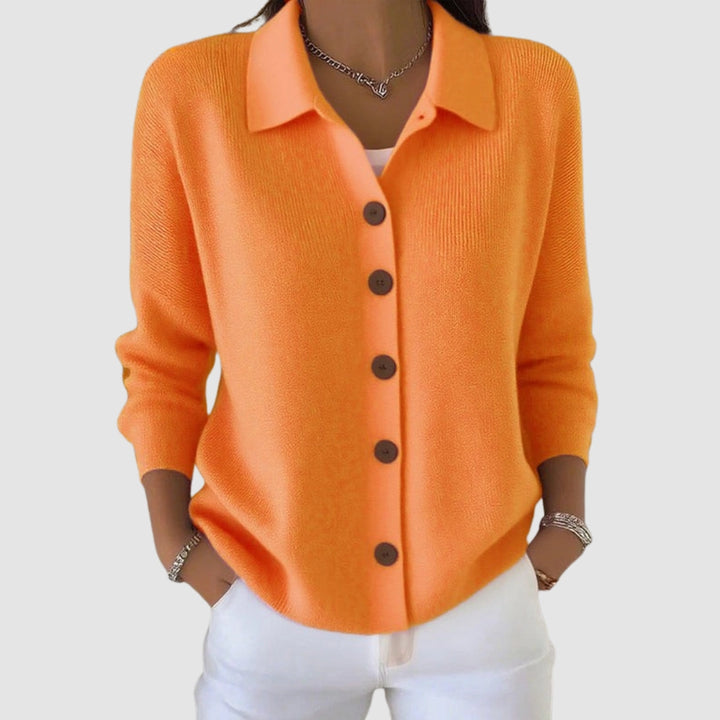Nadia – Collared Knit Button-Down