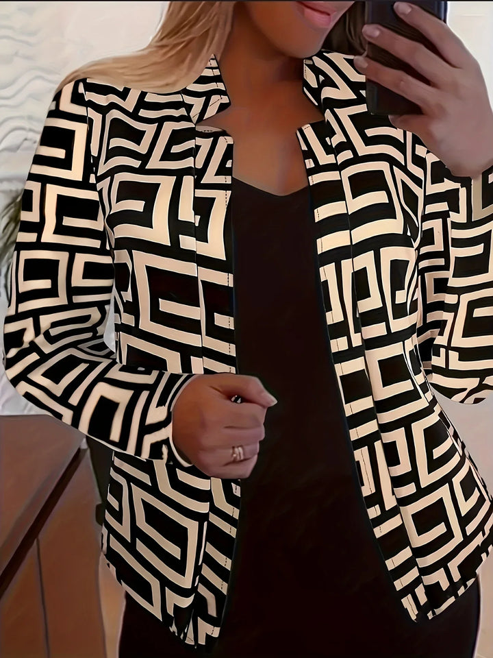 Nadia – Graphic Maze-Print Blazer