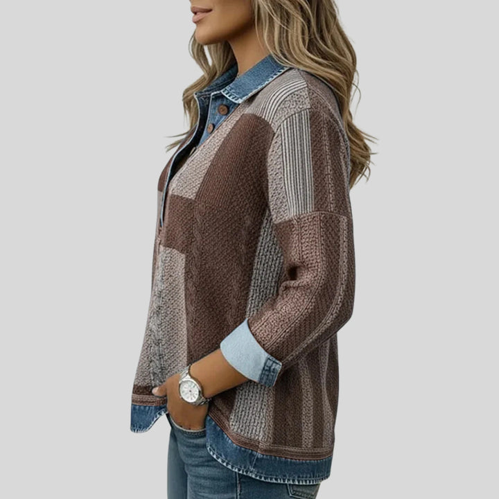 Meridell - Colorblock Print Sweatshirt