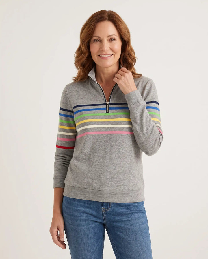 Maggie – Casual Multicolor Stripe Pullover