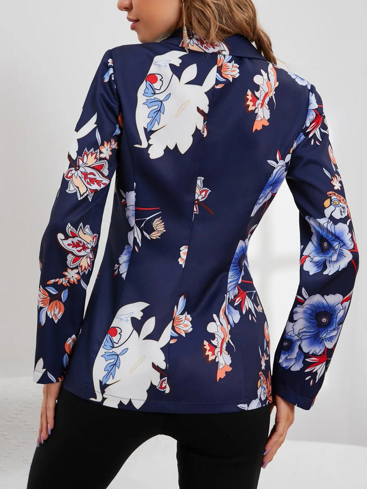 Camille – Floral Print Notch-Lapel Blazer