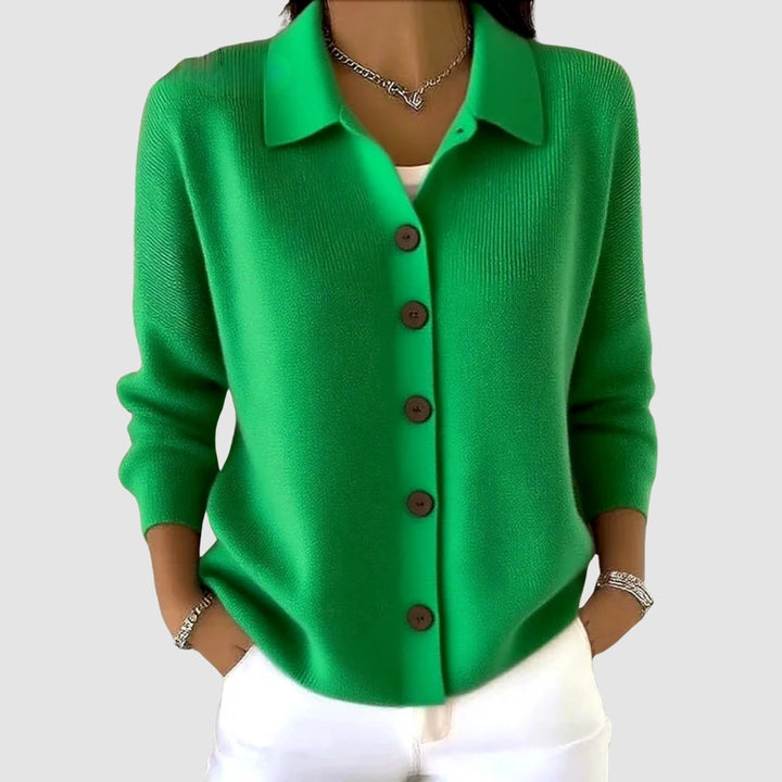 Nadia – Collared Knit Button-Down