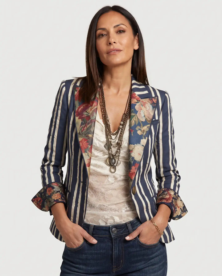 Corinne – Bohemian Striped Blazer