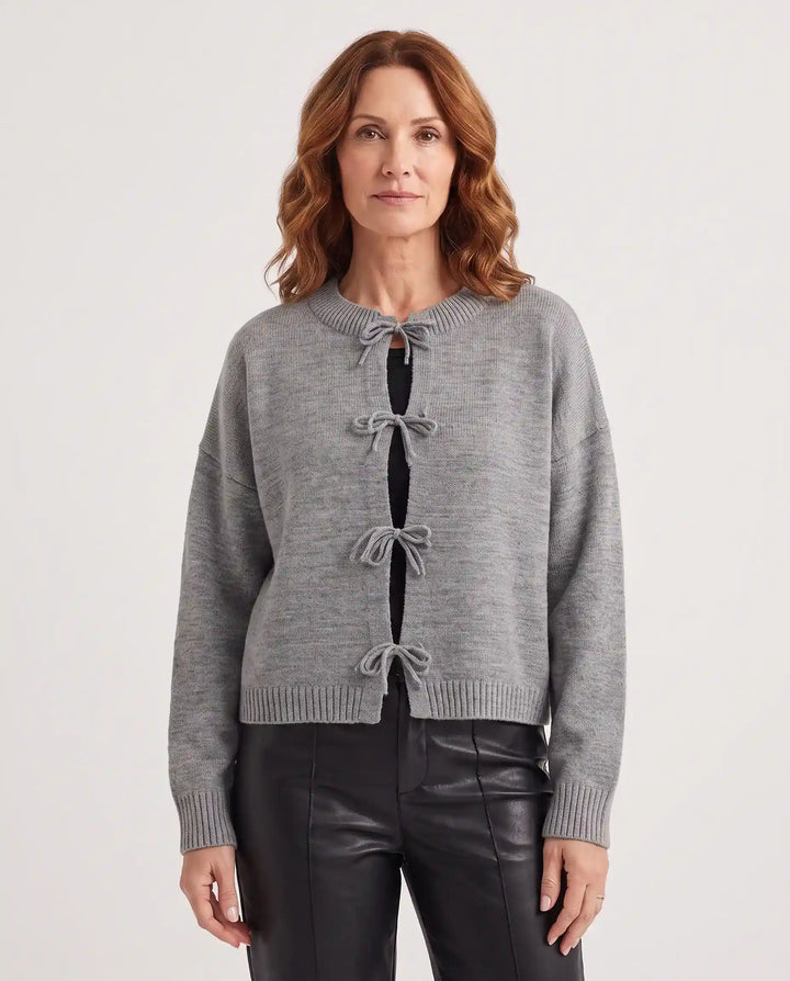Wren – Ribbon-Tie Cropped Cardigan