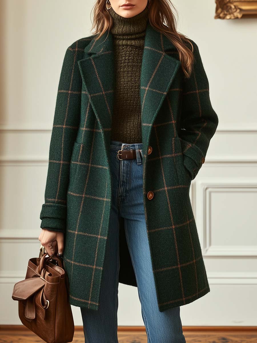 Jennifer - Wool Check Coat