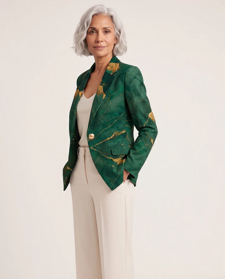 Seraphina – Gilded Marble Blazer - side