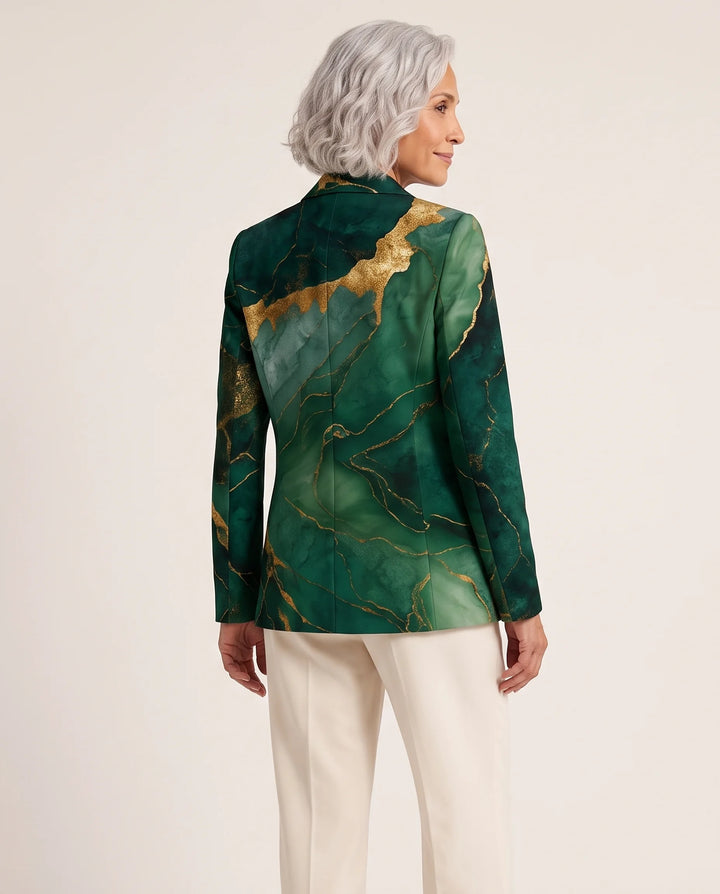 Seraphina – Gilded Marble Blazer - back